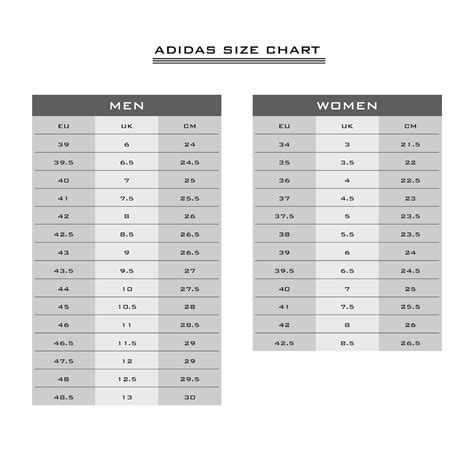 adidas size chart.